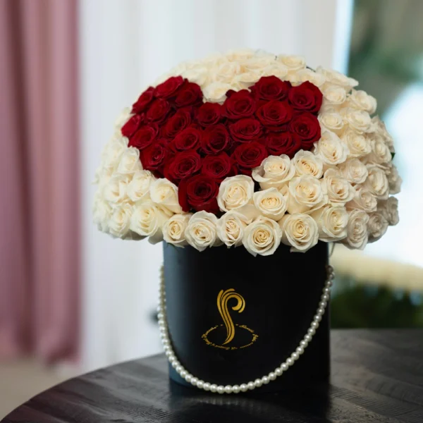 Signature Red Heart Rose Box by Sweets Petals – A Luxurious Expression of Love